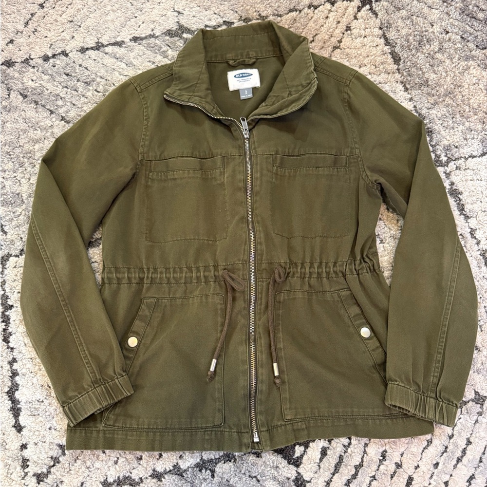 Old Navy Khaki Zip-Up Jacket